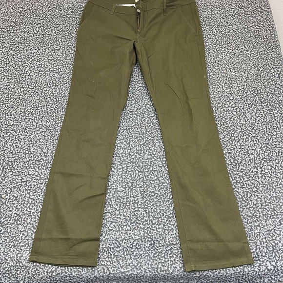 Rustic Dime Jeans Men 36 Green Chino Slim Fit Denim Pants Outdoor 38x33 - Picture 1 of 10